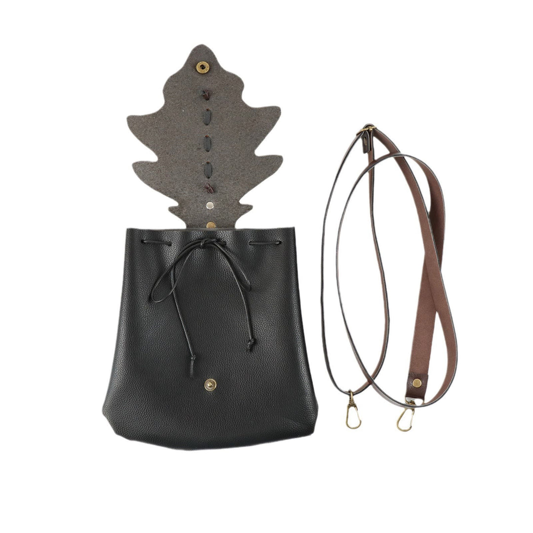 WorldNorse Ledertasche und Gürtel mit Waldblatt-Akzent - image 5
