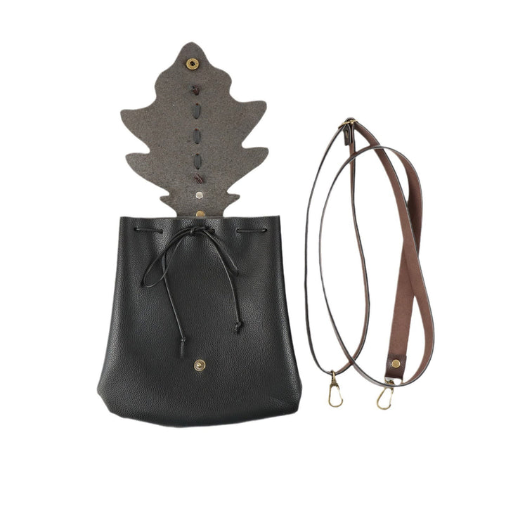 WorldNorse Ledertasche und Gürtel mit Waldblatt-Akzent - image 5