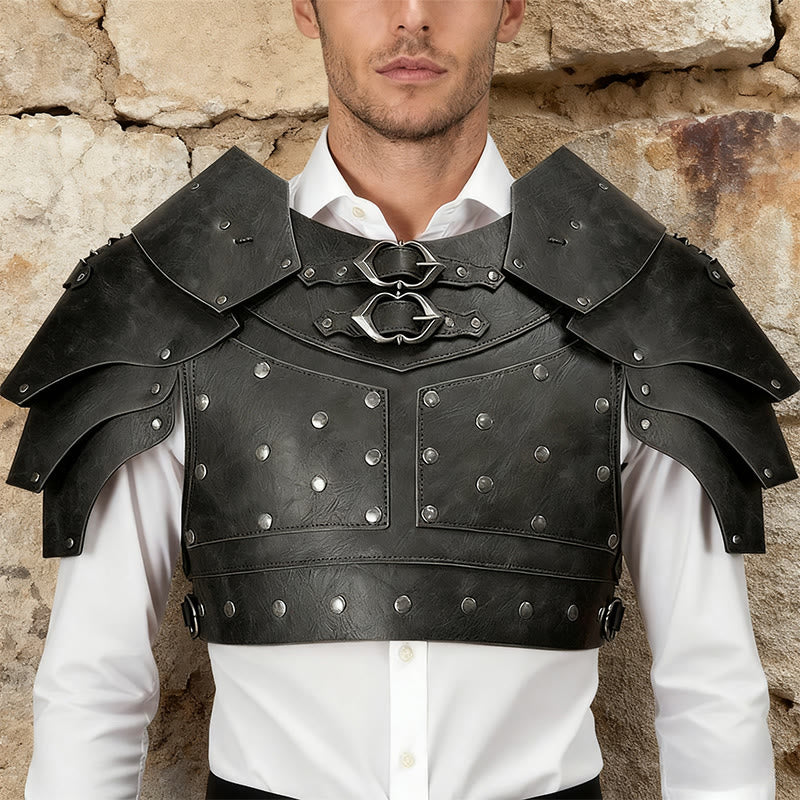 WorldNorse Mittelalterliche Schulterpanzerung mit Doppelschnalle - image 5