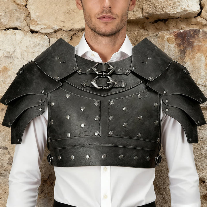 WorldNorse Mittelalterliche Schulterpanzerung mit Doppelschnalle - image 5