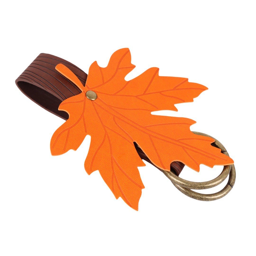 WorldNorse Rustikale Ledertasche und Gürtel mit Blattdekor - image 7