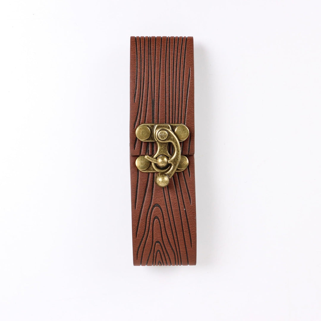 WorldNorse Rustikale Ledertasche und Gürtel mit Blattdekor - image 6