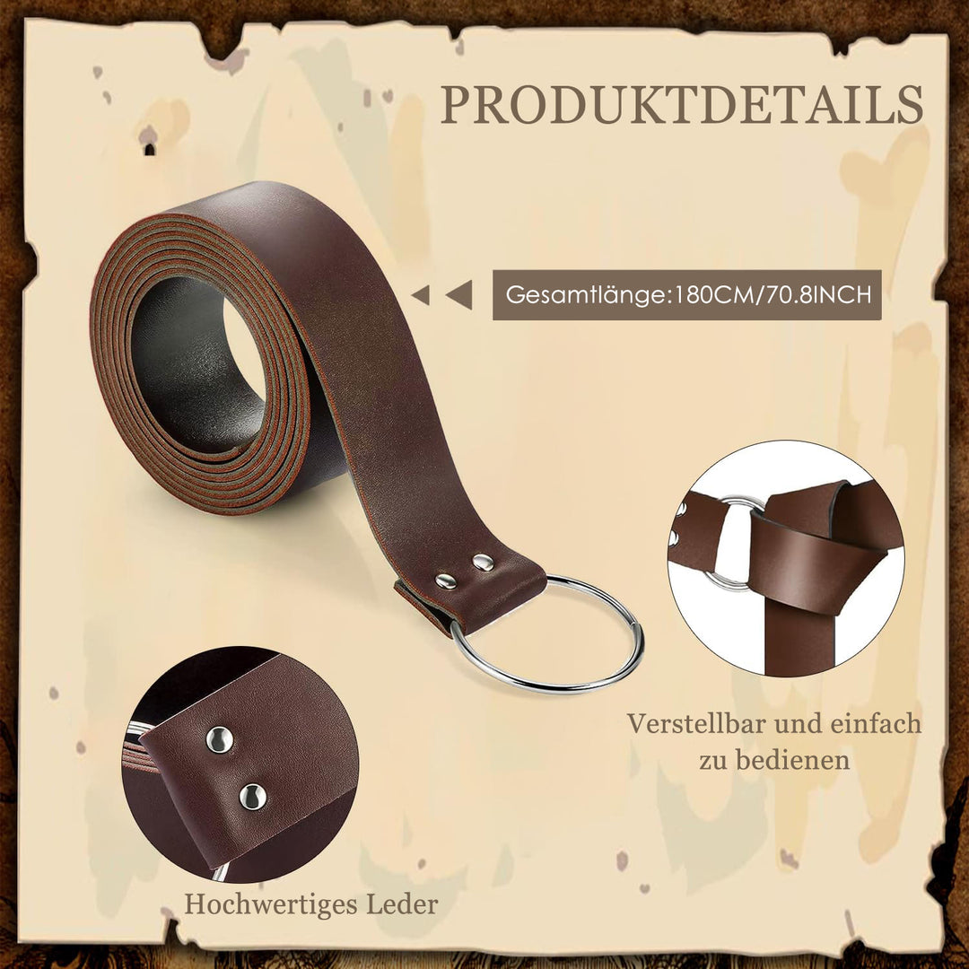WorldNorse Closure Doppelringschnalle Kordelzugtasche & Gürtel - image 7