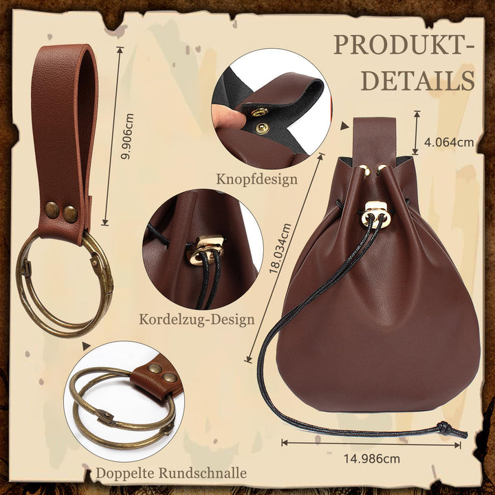 WorldNorse Closure Doppelringschnalle Kordelzugtasche & Gürtel - image 8