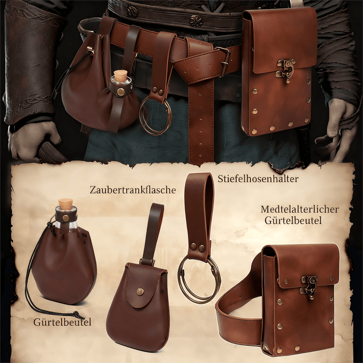 WorldNorse Gothic Zaubertrankflasche Ledertasche und Gürtel mit Nieten - image 7