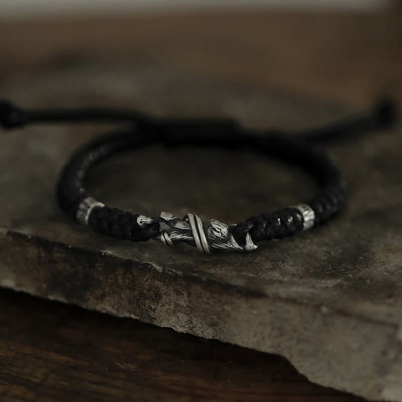 WorldNorse 999 Sterling Silber Drachen geflochtenes Armband - image 1