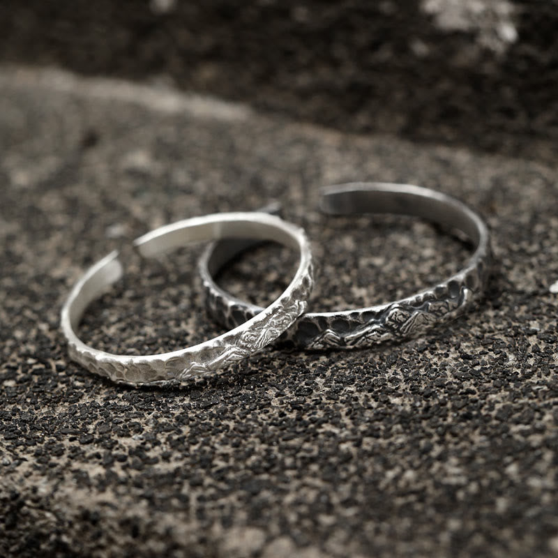 WorldNorse Armband aus 999 Sterlingsilber mit mittelalterlicher Berggravur - image 0