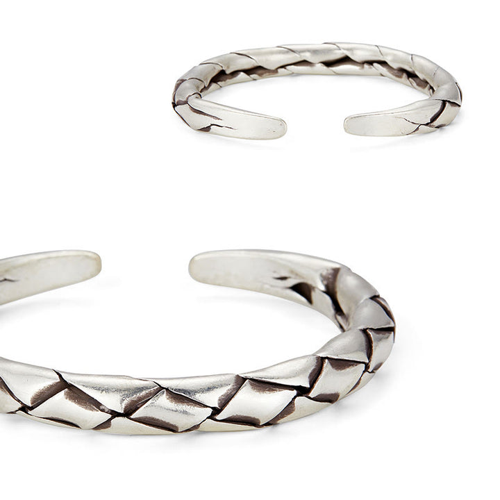 WorldNorse Manschettenarmband aus 925er Sterlingsilber mit Serpentin - image 4