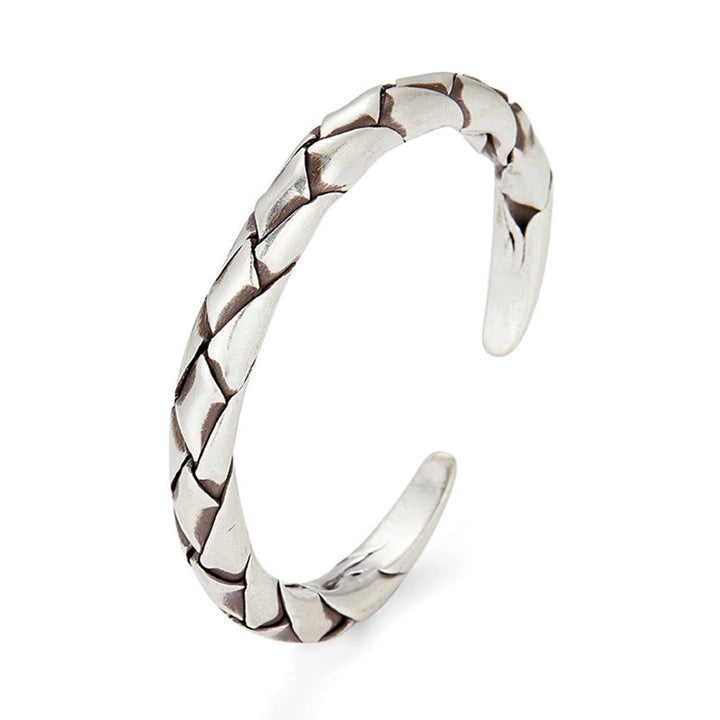 WorldNorse Manschettenarmband aus 925er Sterlingsilber mit Serpentin - image 3