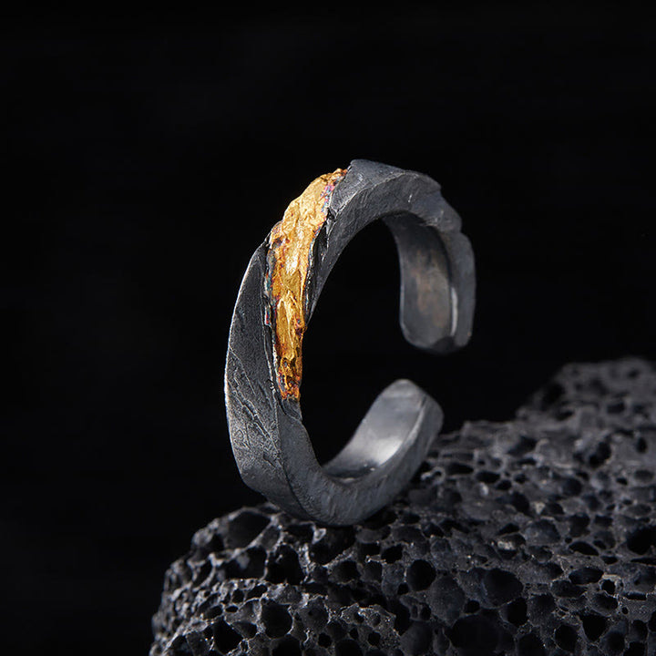 WorldNorse 999 Sterling Gold Fließendes Feuer Robuster Astring - Innenumfang 62,5-65 mm - image 0
