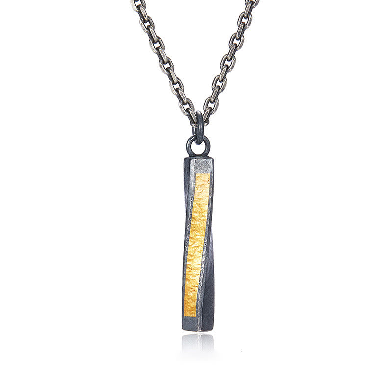 WorldNorse – Halskette aus 999 Sterlingsilber mit strukturiertem, gedrehtem Stab - image 3