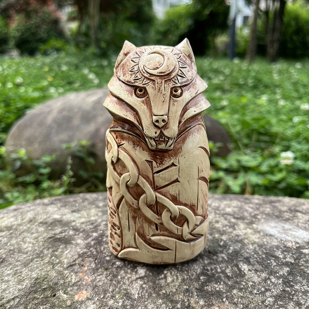 WorldNorse Himmlische Wolf - Rune Dekoration - Wolf #A - image 0