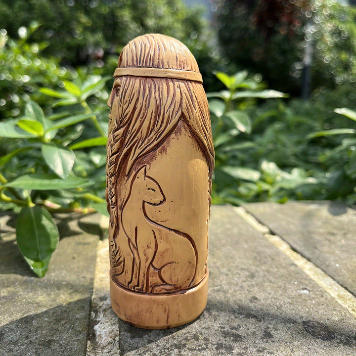 WorldNorse Geflochtene Haar-Tierumarmungsstatue Dekoration - image 3