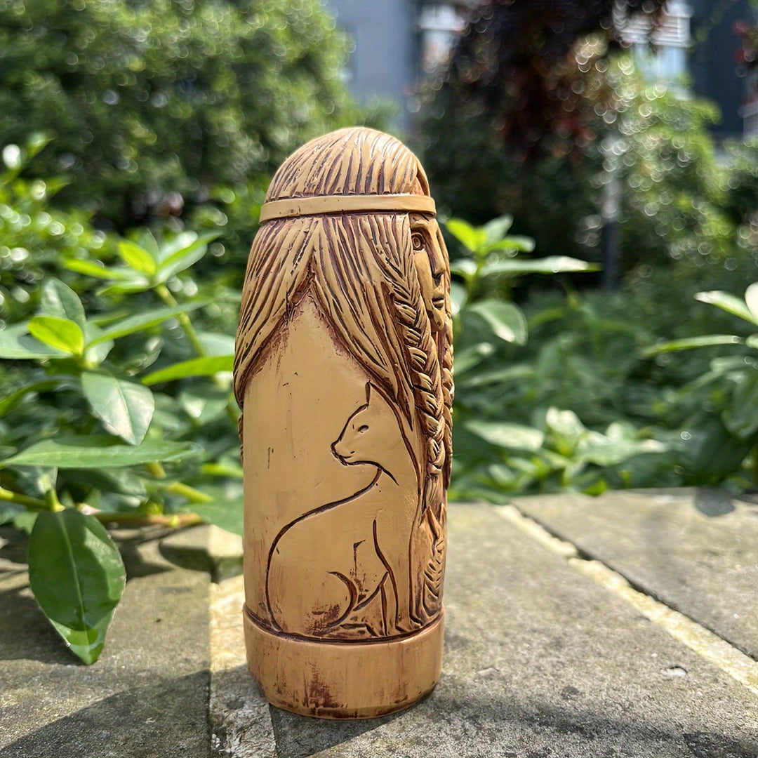 WorldNorse Geflochtene Haar-Tierumarmungsstatue Dekoration - image 5