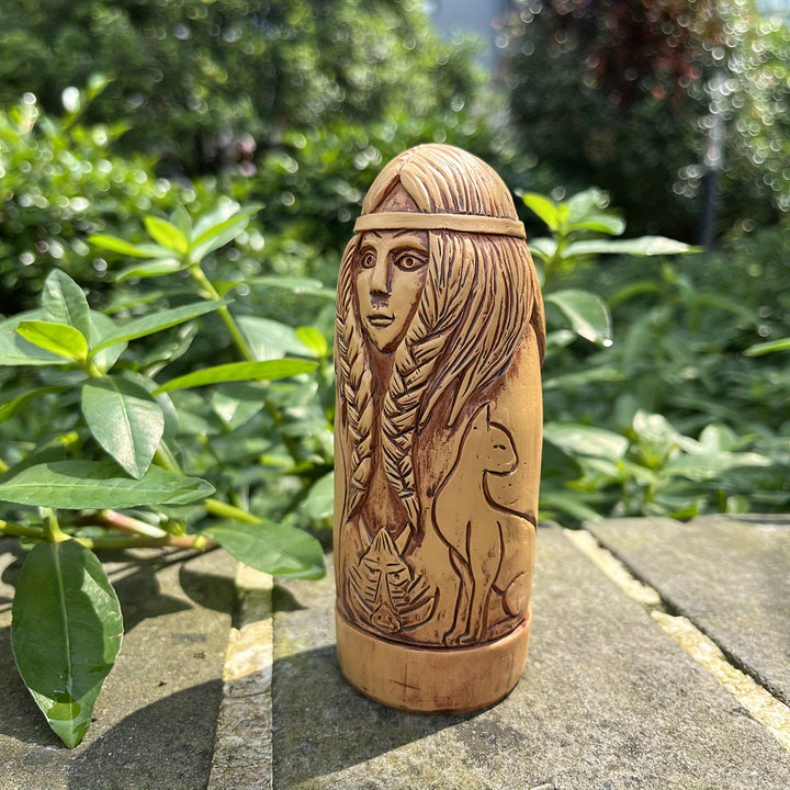 WorldNorse Geflochtene Haar-Tierumarmungsstatue Dekoration - image 2