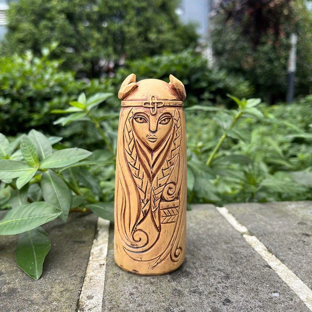 WorldNorse Knot Wappenweber-Statue mit Horn - image 1