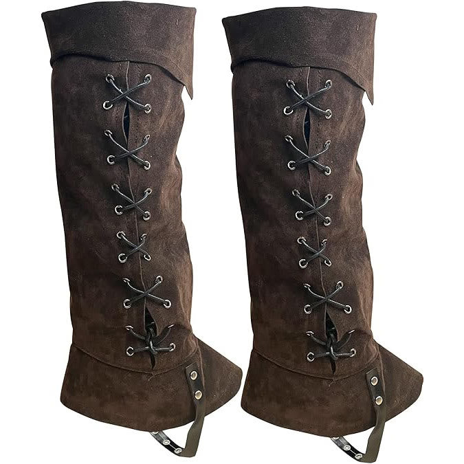 WorldNorse Gothic Schnürstiefel mit Nietenüberzug - Dunkelbraun - Ein Paar - image 3