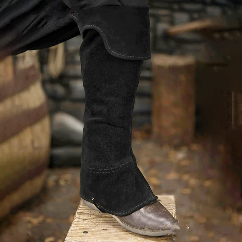 WorldNorse Wikinger-Stiefelüberzug aus Leder mit Schnallenriemen - image 5