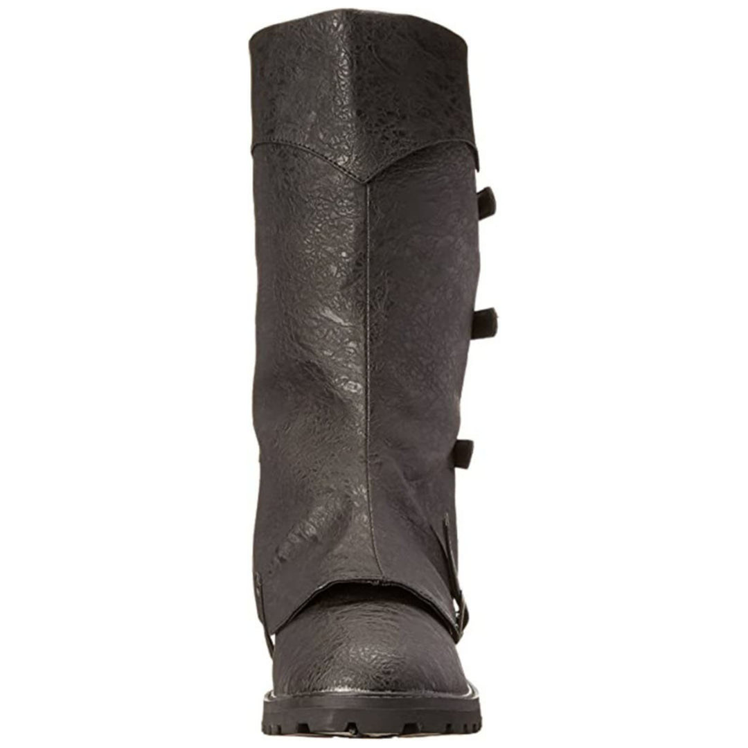 WorldNorse Kniehohe Stiefel mit mehreren Schnallen, strukturierter Oberfläche und Umschlagfunktion - image 4