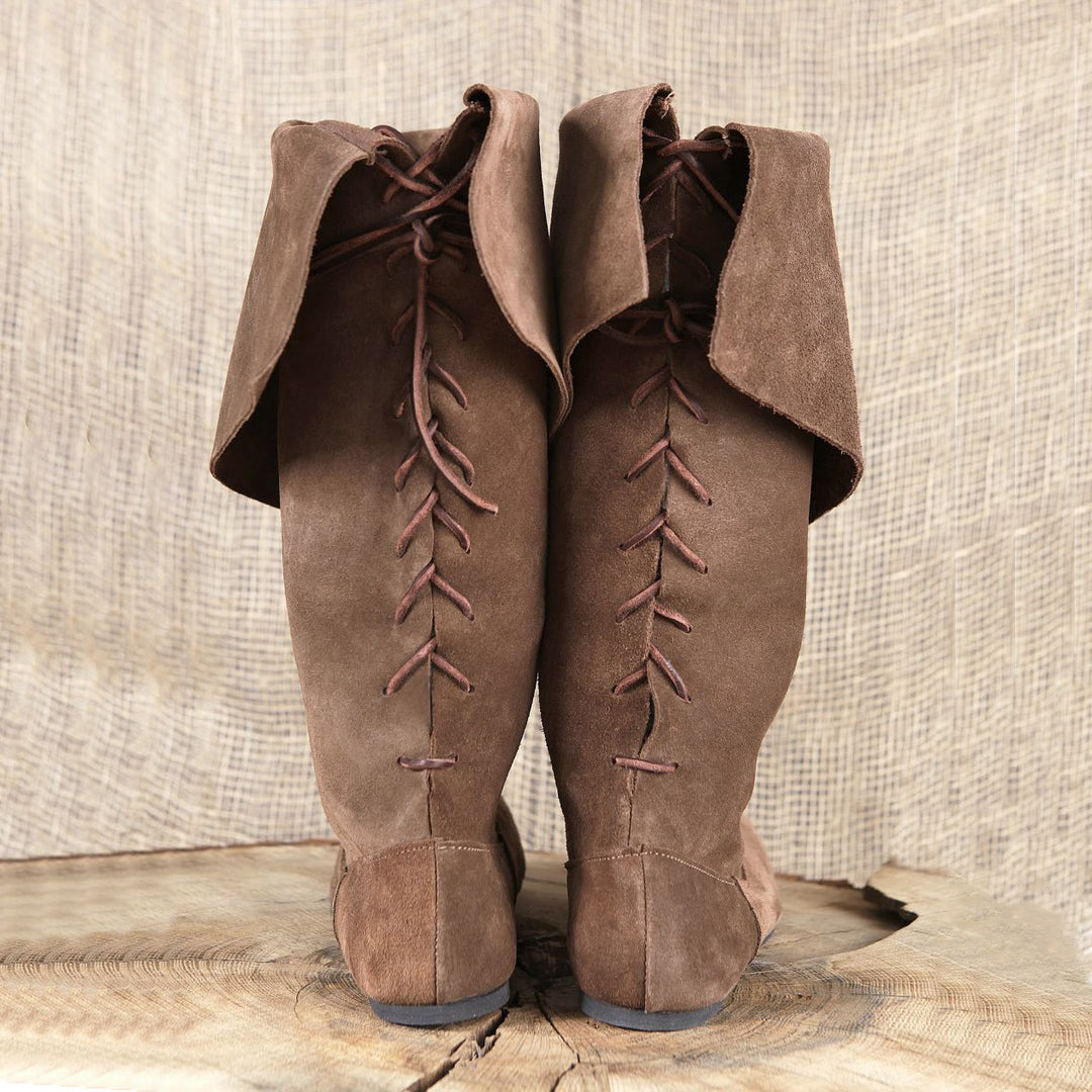 WorldNorse Wildleder-Kniestiefel mit umklappbarem Kordelzug - image 3