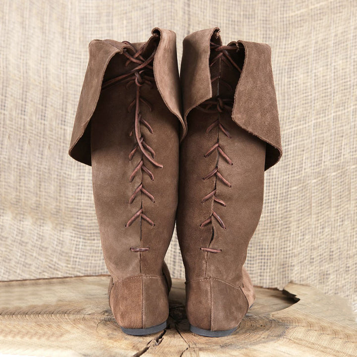 WorldNorse Wildleder-Kniestiefel mit umklappbarem Kordelzug - image 3