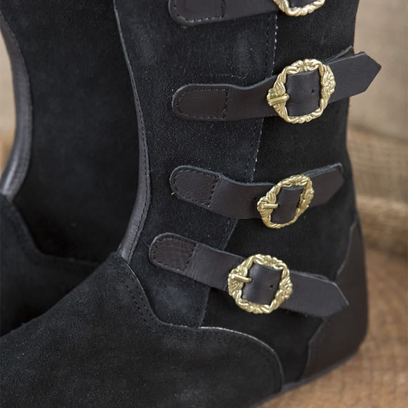 WorldNorse Schnürstiefel mit Schnallenverzierungen und umklappbarem Schaft, kniehoch. - image 7