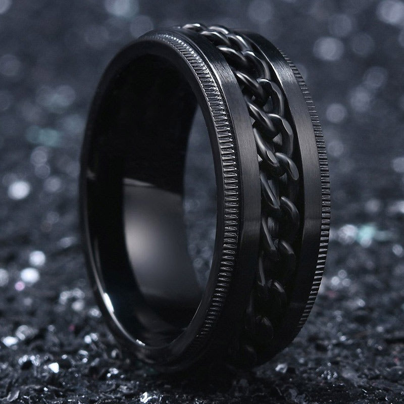 WorldNordischer Ring aus Legierung im Wikingerstil - Kette#Schwarz - 70mm - image 17