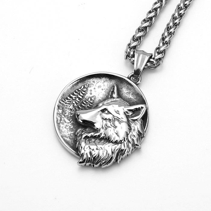 WorldNorse Wikinger Wolf Halskette für Herren