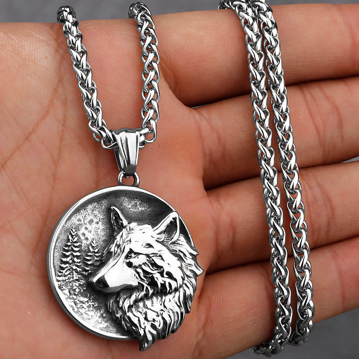 WorldNorse Wikinger Wolf Halskette für Herren