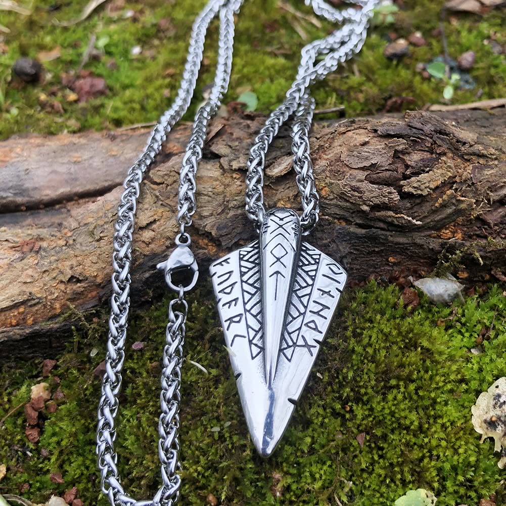 WorldNorse Odins Speerspitze Gungnir Wikinger Pfeilspitze Halskette