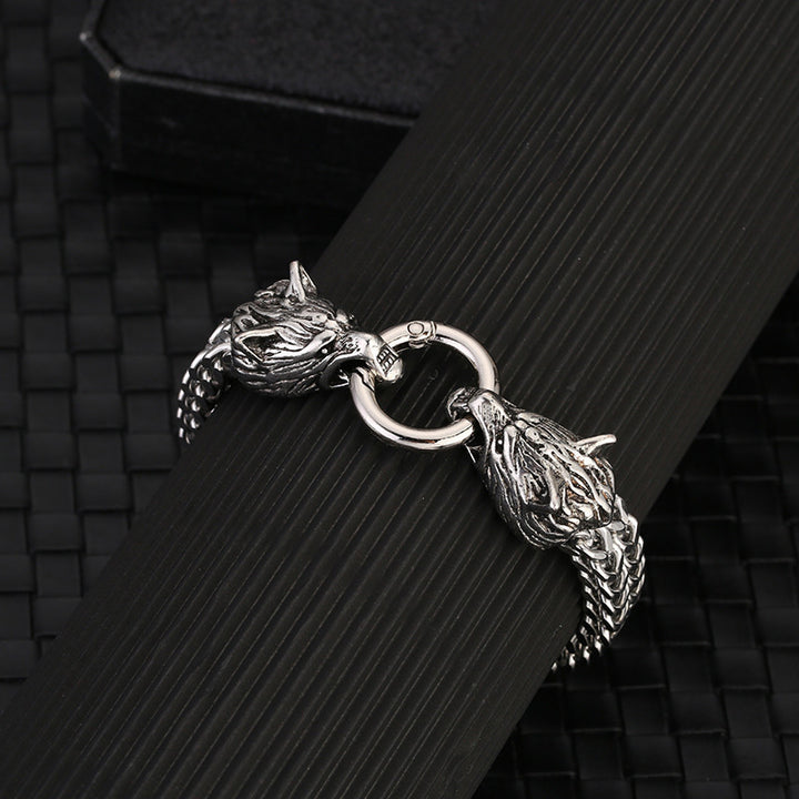 WorldNorse Wolf Wikinger Titanstahl-Stärkenarmband - image 13