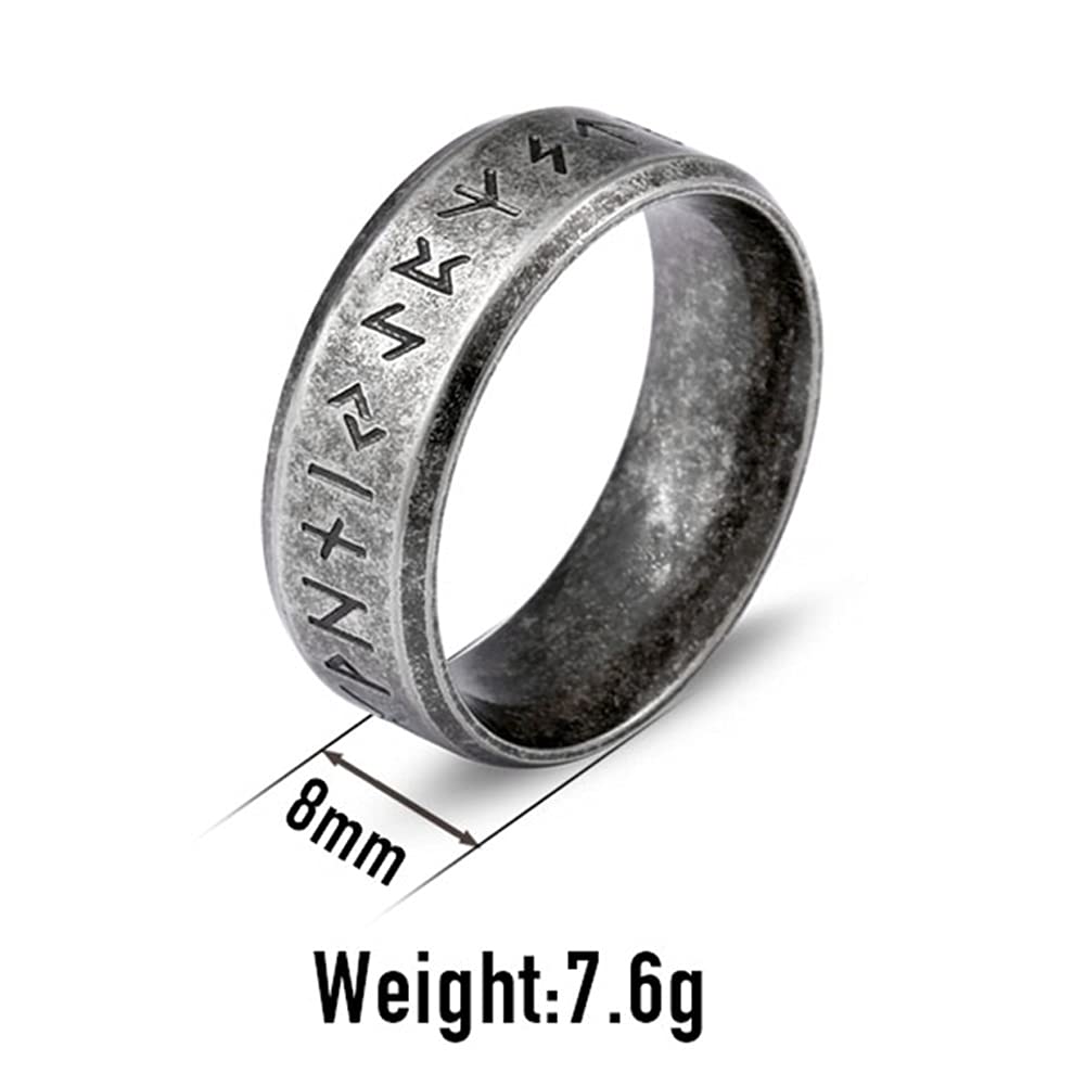 WorldNorse Vintage Wikinger-Runen-Ring aus Edelstahl - image 8