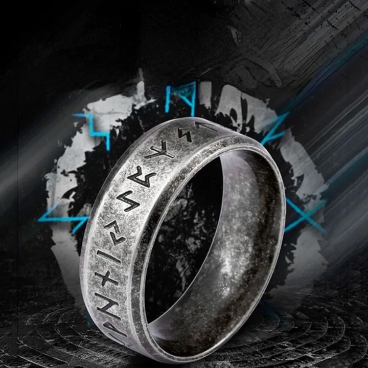 WorldNorse Vintage Wikinger-Runen-Ring aus Edelstahl - image 5