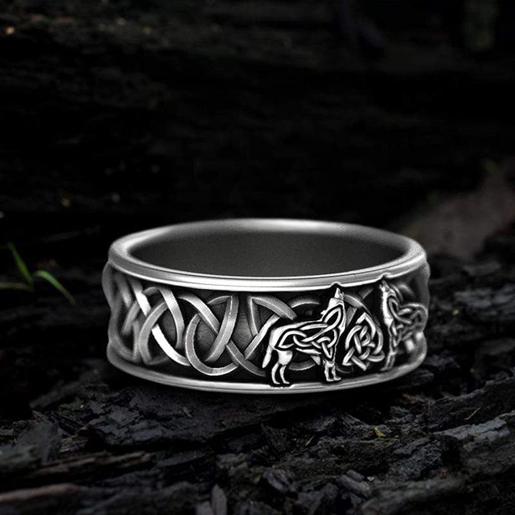 WorldNorse Fenriswolf Wikingerring aus Edelstahl