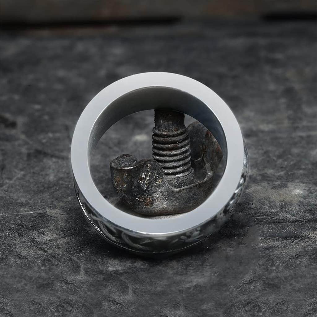 WorldNorse Fenriswolf Wikingerring aus Edelstahl