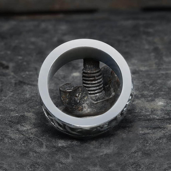 WorldNorse Fenriswolf Wikingerring aus Edelstahl