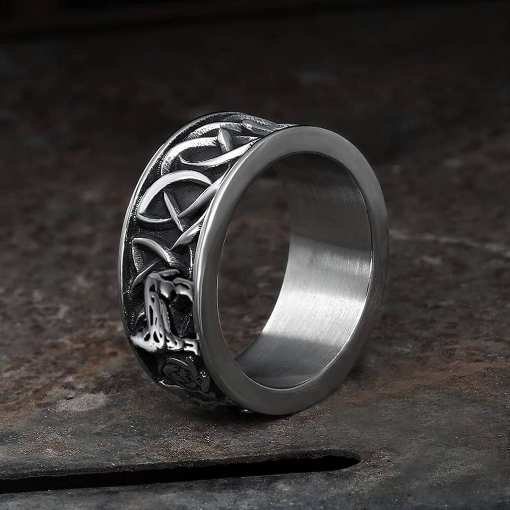 WorldNorse Fenriswolf Wikingerring aus Edelstahl