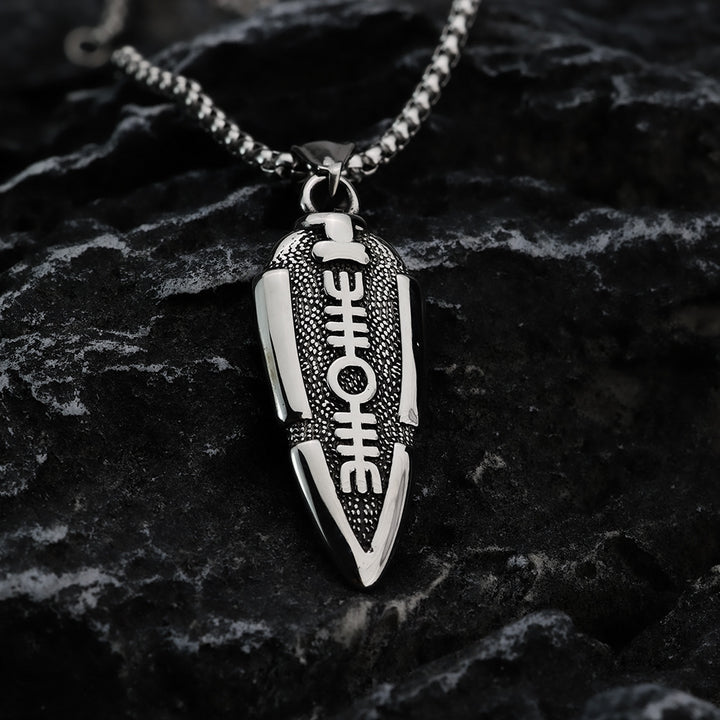 WorldNorse Massive doppelseitige Halskette mit Odins Speer und Valknut -Amulett