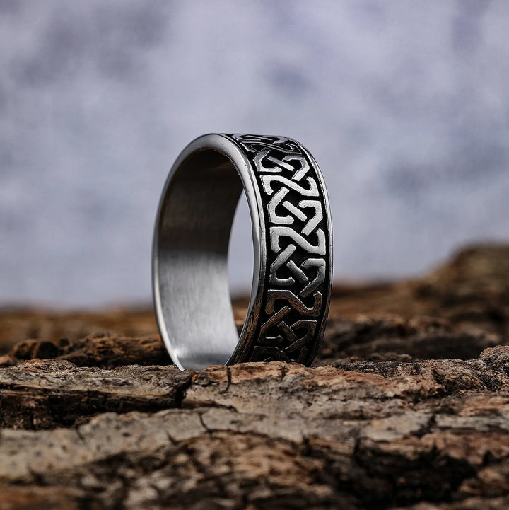 WorldNorse Klassischer keltischer Spiralknoten-Nordischer Ring