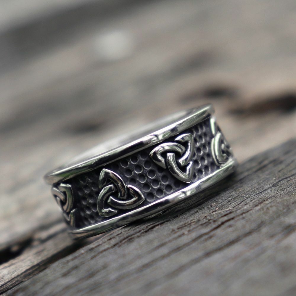 WorldNorse Dreifaches Horn von Odin Nordischer Wikingerring