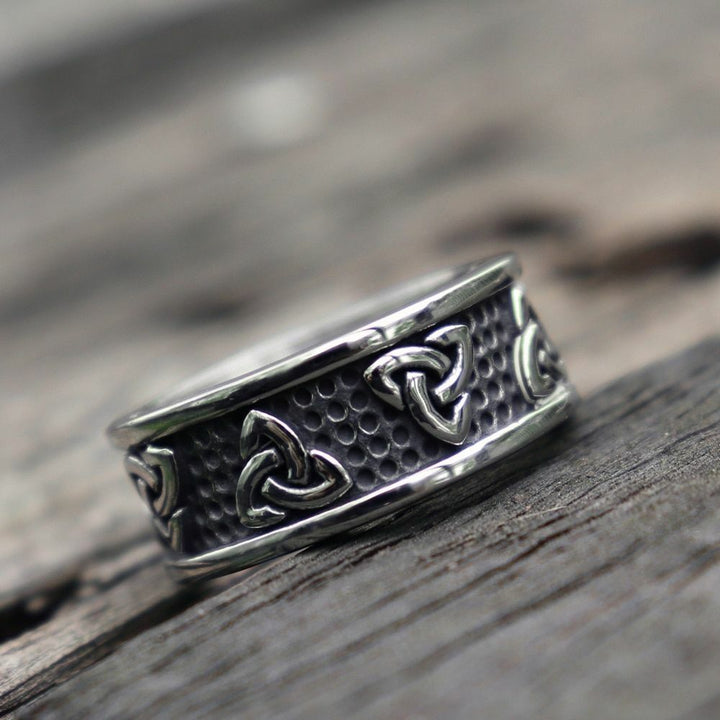 WorldNorse Dreifaches Horn von Odin Nordischer Wikingerring
