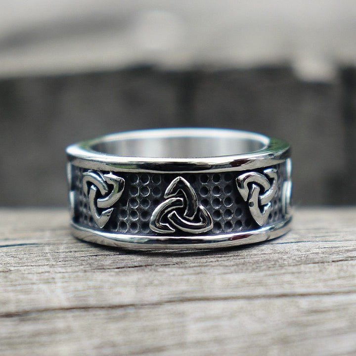 WorldNorse Dreifaches Horn von Odin Nordischer Wikingerring