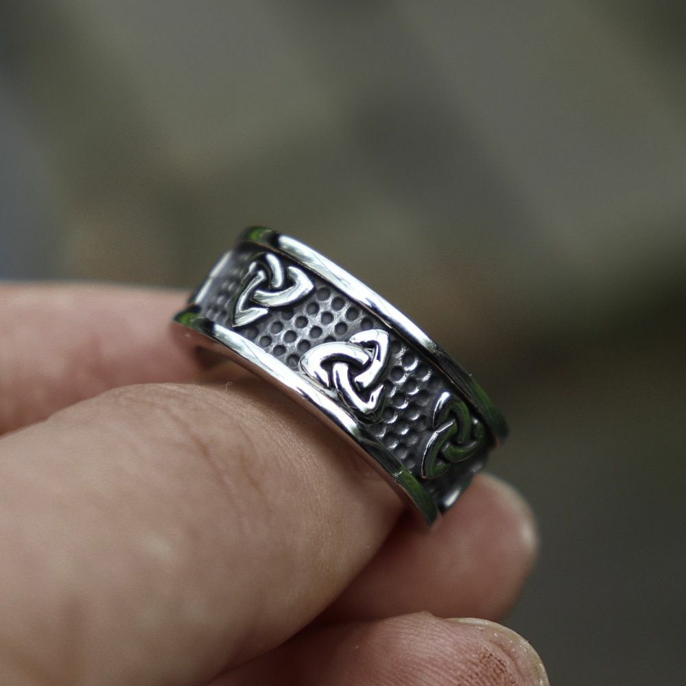 WorldNorse Dreifaches Horn von Odin Nordischer Wikingerring