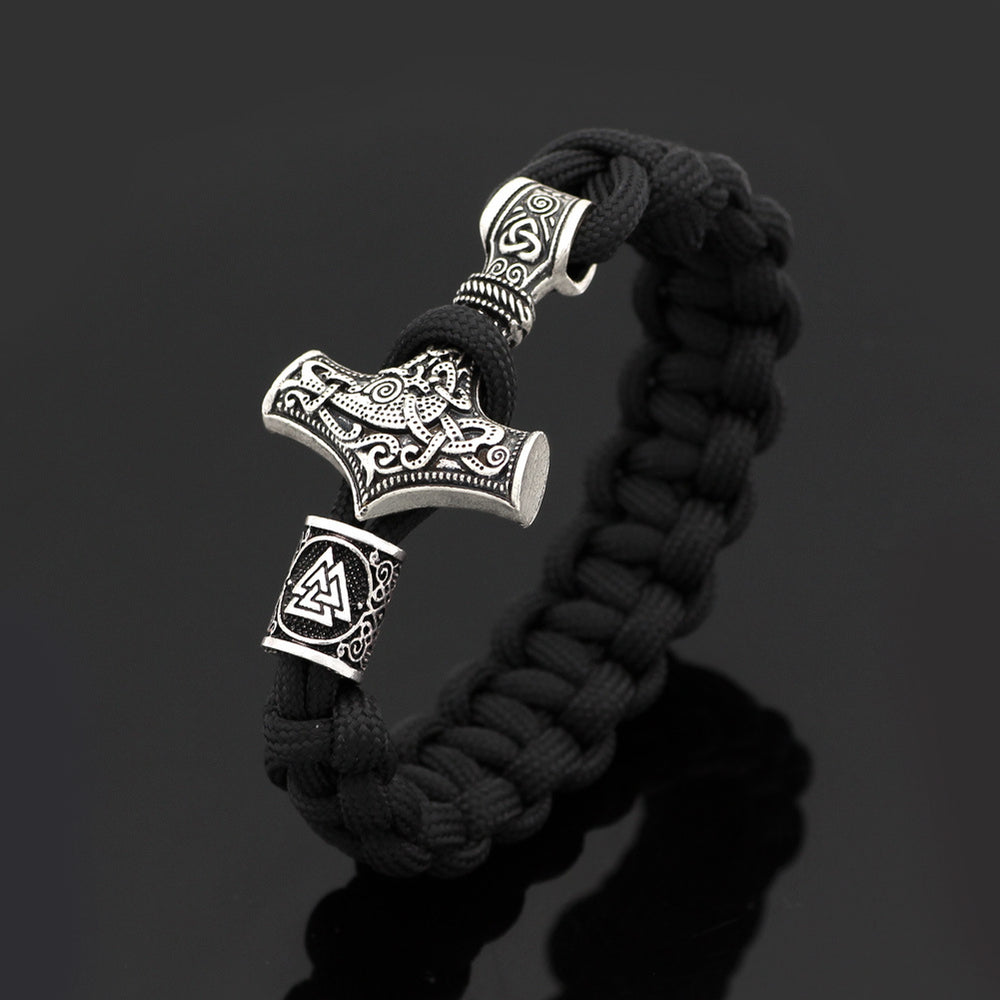 WorldNorse Thors Hammer geflochtenes Seil-Wikinger-Armband - image 1