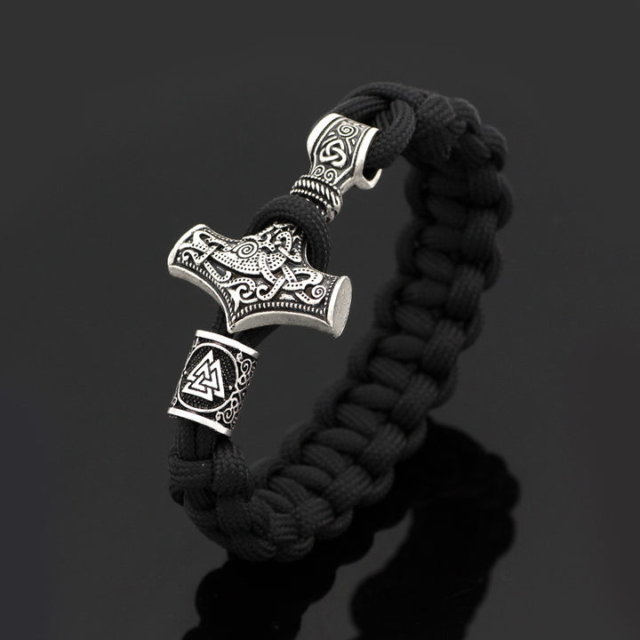 WorldNorse Thors Hammer geflochtenes Seil-Wikinger-Armband - image 1