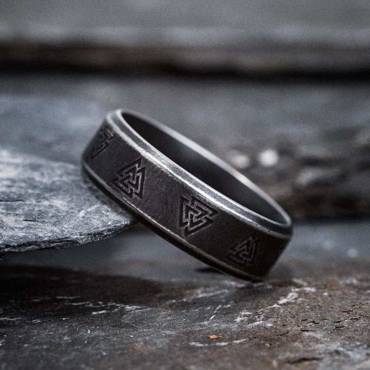 WorldNorse Odin Valknut Nordischer Rune Wikinger-Ring