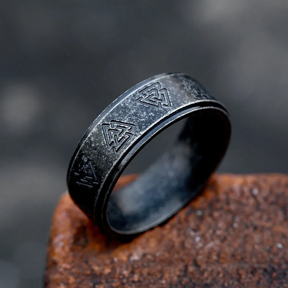 WorldNorse Odin Valknut Nordischer Rune Wikinger-Ring