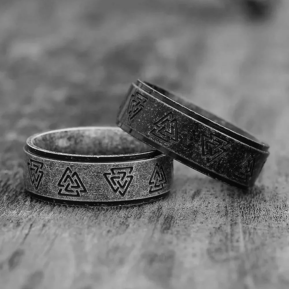WorldNorse Odin Valknut Nordischer Rune Wikinger-Ring