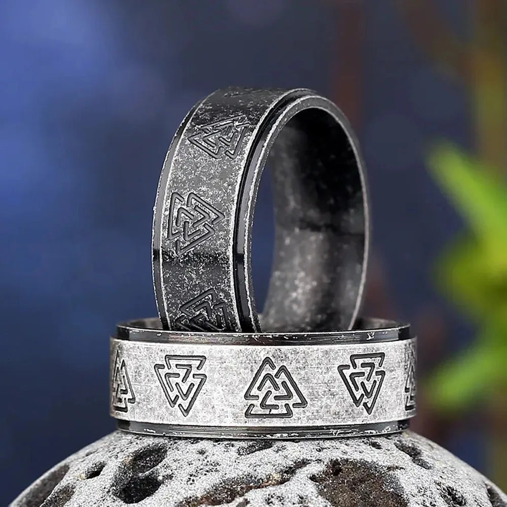 WorldNorse Odin Valknut Nordischer Rune Wikinger-Ring