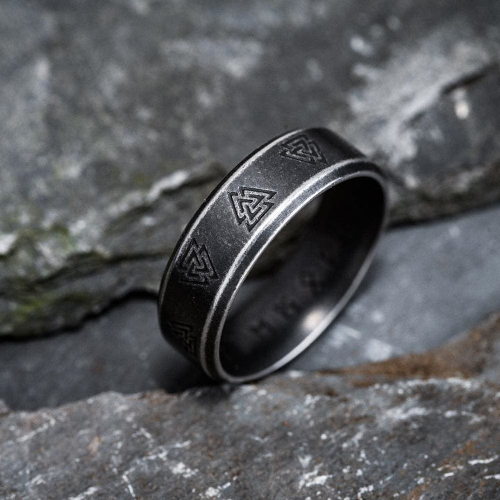 WorldNorse Odin Valknut Nordischer Rune Wikinger-Ring